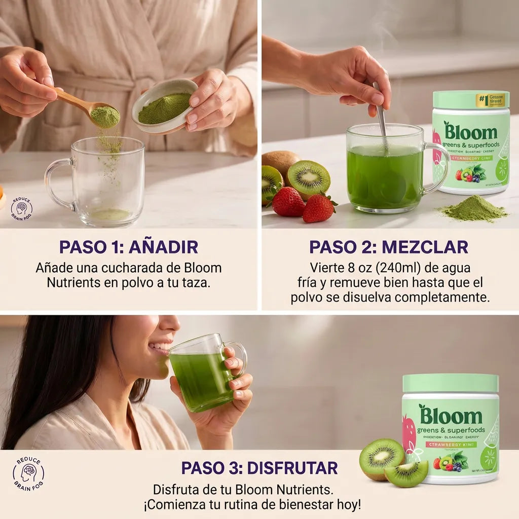 BLOOM NUTRIENTS™ Bebida con Probióticos, Fibra y Enzimas Digestivas