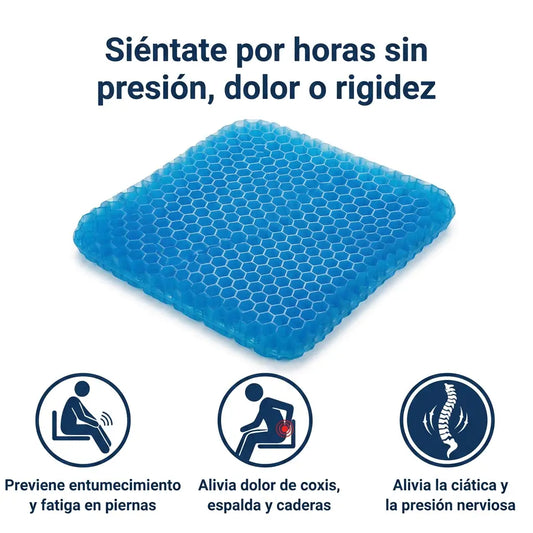 Cojín Ergonómico de Gel Doble Capa con Base Antideslizante