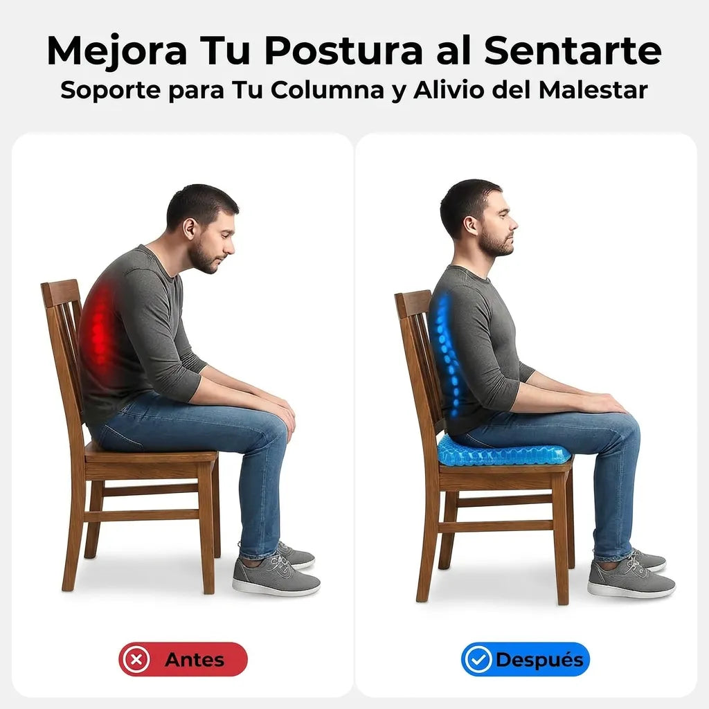 Cojín Ergonómico de Gel Flexible