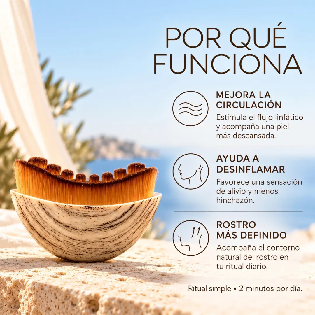 Drenna® Cepillo Facial Para Masajes de Drenaje Linfático