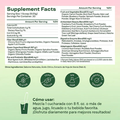 BLOOM NUTRIENTS™ Bebida con Probióticos, Fibra y Enzimas Digestivas