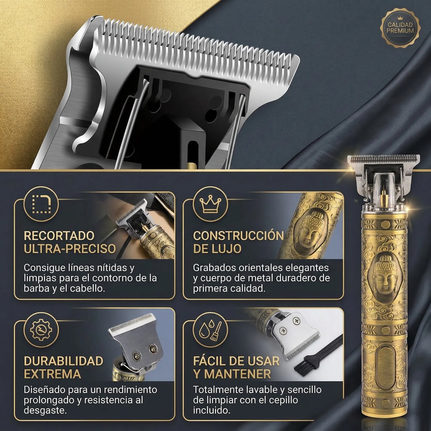 TrimPro® Corte Preciso Para Barba, Bigote, Patillas & Cabello