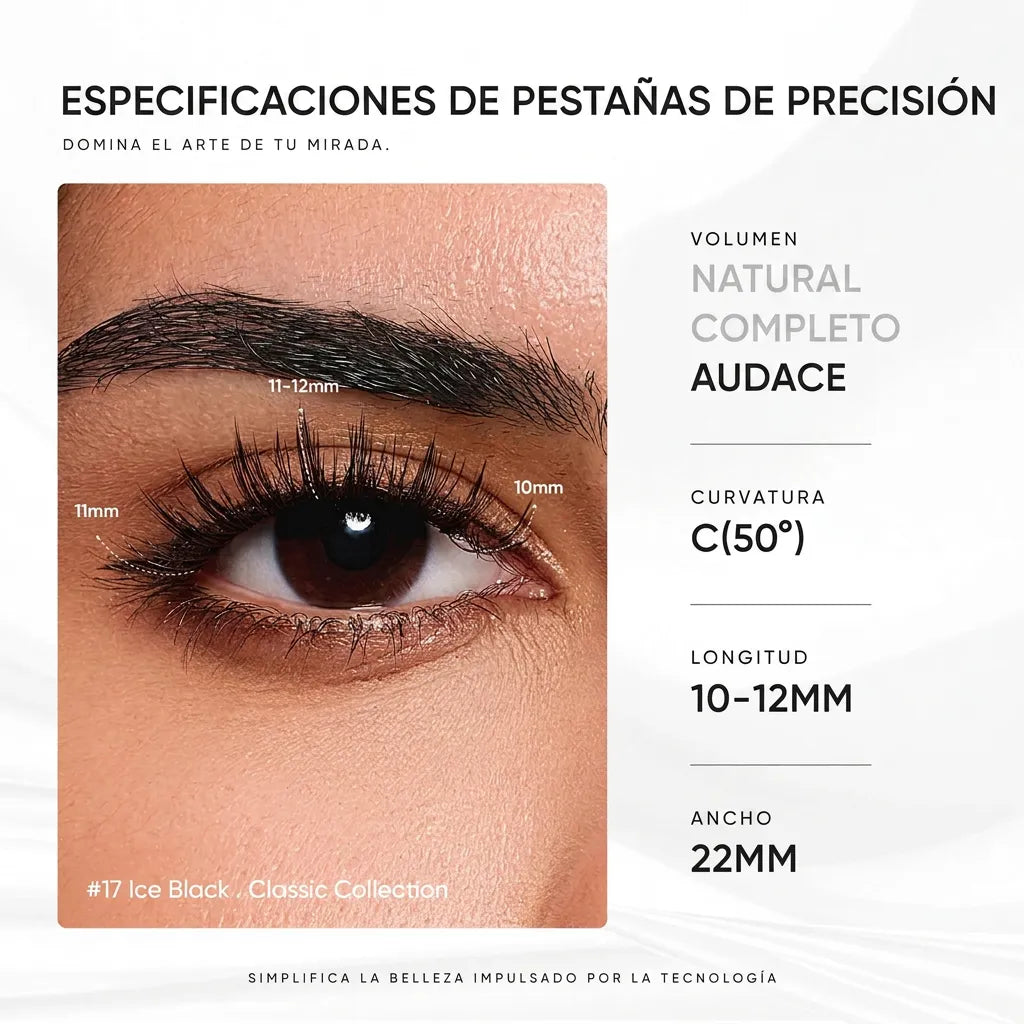 Kit 10 Pestañas Magnéticas 3D + Delineador y Pinza Aplicadora Gratis