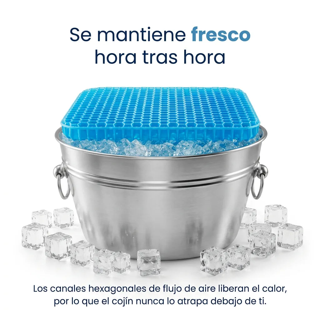 Cojín Ergonómico de Gel Flexible Tipo Panal