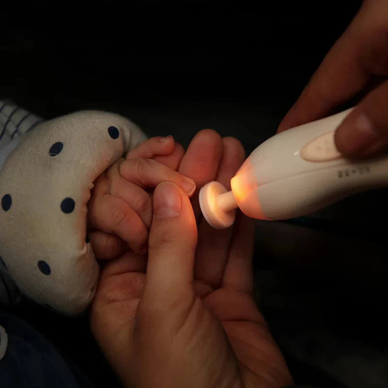 Lima eléctrica para uñas para bebé, cortauñas de seguridad 6 en 1