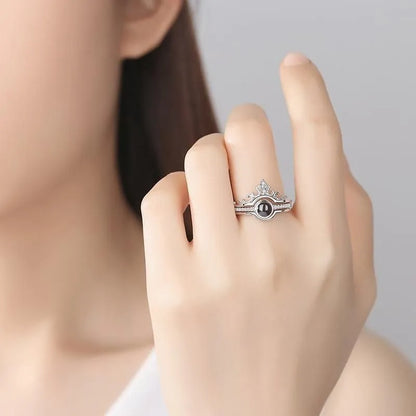ANILLO PROYECTA FRASE TE AMO EN 100 IDIOMAS